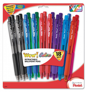 Pentel WOW! Retractable Ballpoint Pens 18-Count Just $5.00!