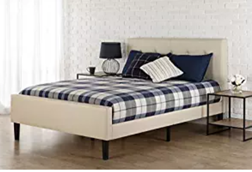 King Size Upholstered Button Tufted Platform Bed Just $169.00 Shipped!