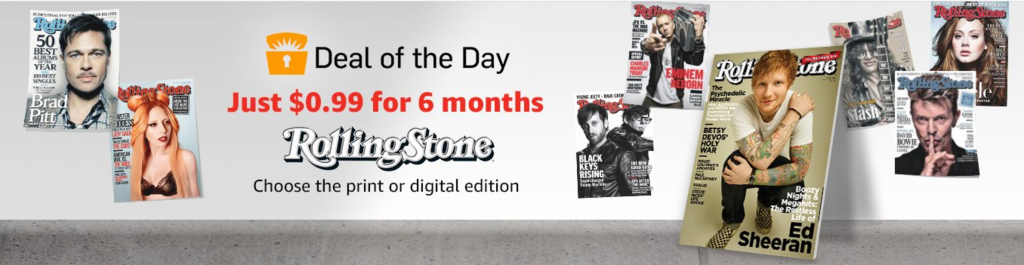Amazon Deal of the Day: Annual Rolling Stone Subscription Just $0.99!