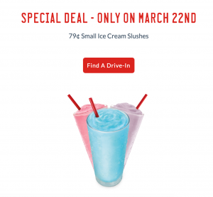 Sonic: $0.79 Small Ice Cream Slushies March 22nd!