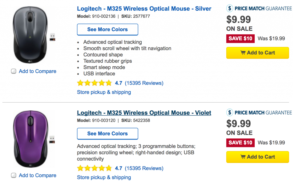 50% Off Logitech Wireless Mice Today Only! Just $9.99!