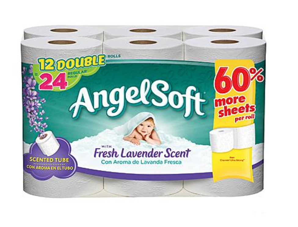 Angel Soft Lavender Scent 12 Double Rolls Toilet Paper Just $4.00!