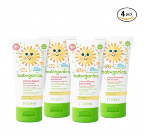 Babyganics Mineral-Based Baby Sunscreen Lotion, SPF 50 2oz 4-Pack Just $6.66 Shipped!