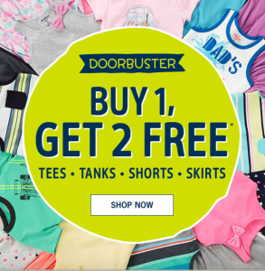 HOT! Buy One Get Two FREE Tee’s, Tanks, Shorts & Skirts At Osk Kosh!