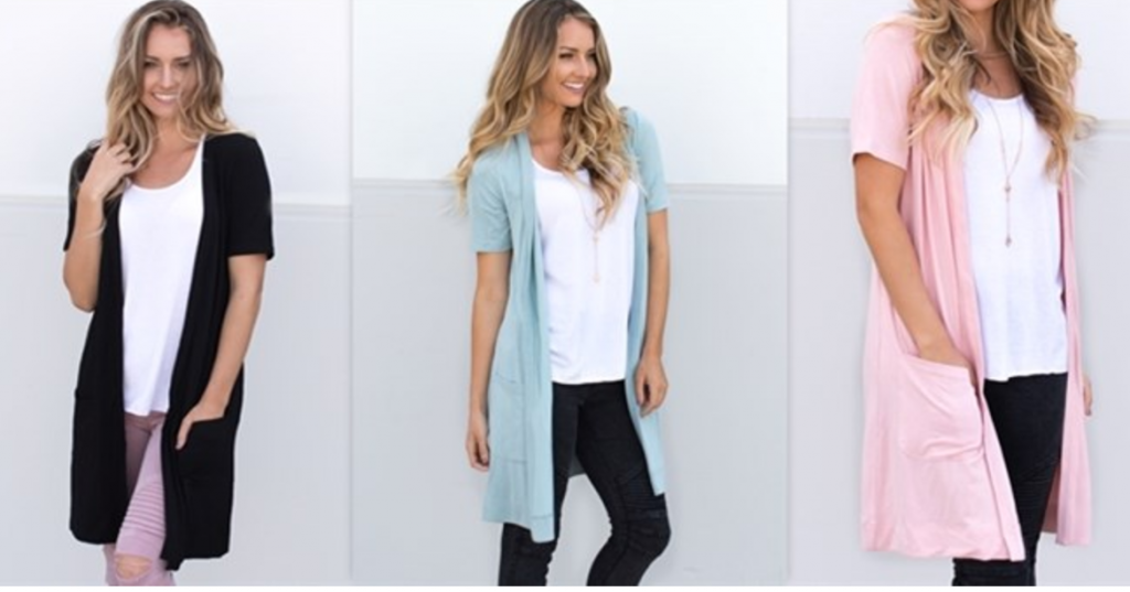 Short Sleeve Pocket Cardigan $22.99! (Reg. $36.99)