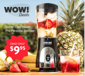 Hollar WOW Deal! Better Chef Health Pro Personal Blender Just $9.95!