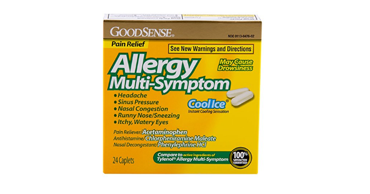 GoodSense Allergy Multi-Symptom Caplets, Cool Ice, 24 Count Only $1.04 Shipped!
