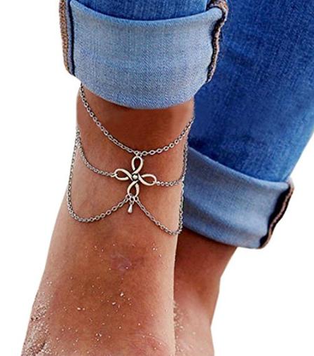 Susenstone Women Beach Barefoot Sandal Foot Tassel Jewelry Anklet – Only $3.25!