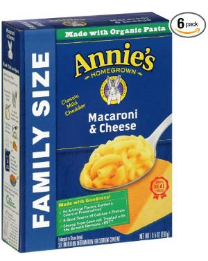 Annie’s Family Size Macaroni and Cheese, 10.5 Oz Box (Pack of 6) – Only $13.53!