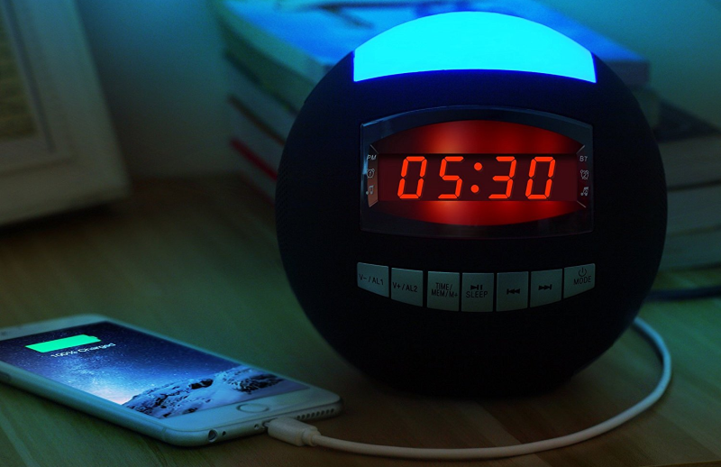 Bluetooth Alarm Clock With USB Charger Only $19.79!