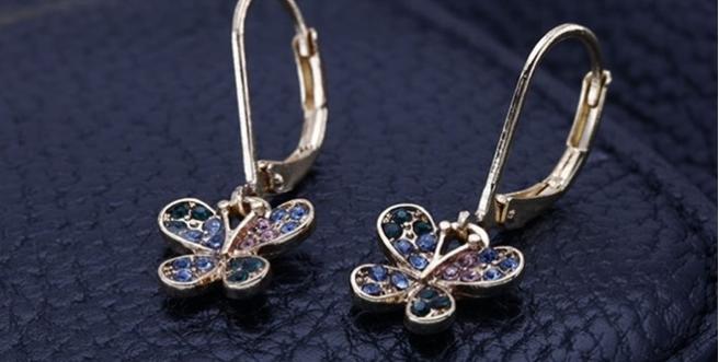 Crystal Drop Butterfly Earrings – Only $6.99 Shipped!