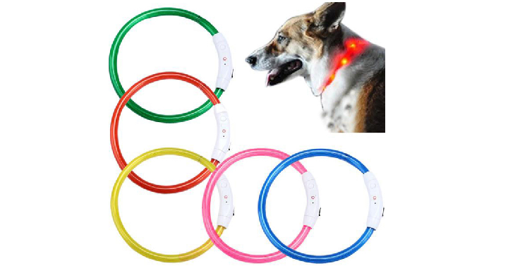 Rechargeable Flashing LED Pet Collar Only $5.99 Shipped! (Reg. $9.92)