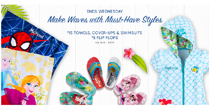 HOT! Disney Store: Towels, Cover-Ups & Swimsuits Only $15 Each! Flip Flops & Sunglasses Only $5.00!