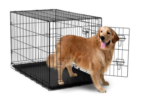 OxGord 42″ Heavy Duty Foldable Double Door Dog Crate – Only $44.95!