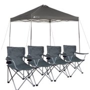 Ozark Trail Instant 10×10 Straight Leg Canopy with 4 Chairs Value Bundle – Just $89.00!