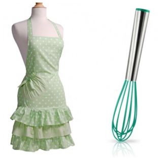 Flirty Aprons Flash Sale! Women’s Marilyn Mint-a-licious Apron Only $9.99 + Silicone Whisk Only $4.00 Shipped!