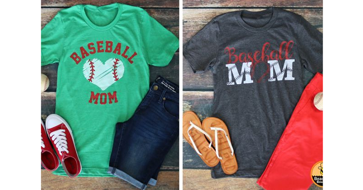 Baseball Mom Tees (3 Styles/Loads of Colors) Only $13.99 on Groopdealz!