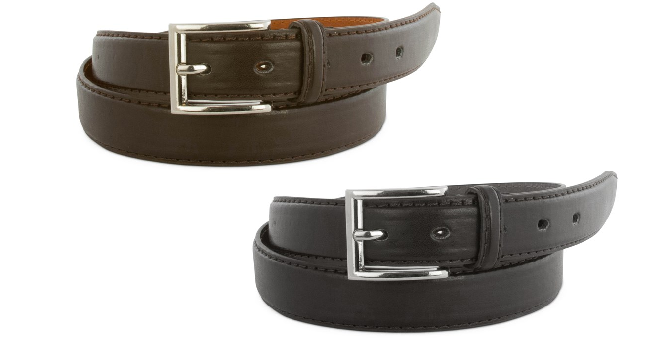 Men’s Black & Brown Genuine Leather Belts 2 Pack Only $11.98 Shipped!