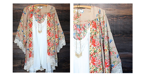 Sheer Chiffon Floral Print Cardigan Only $9.99 on Amazon!