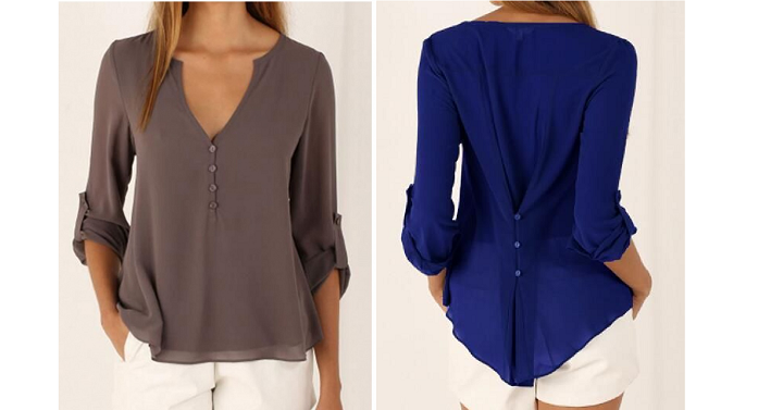 Cute Chiffon Shirt in 10 Colors Only $14.99!