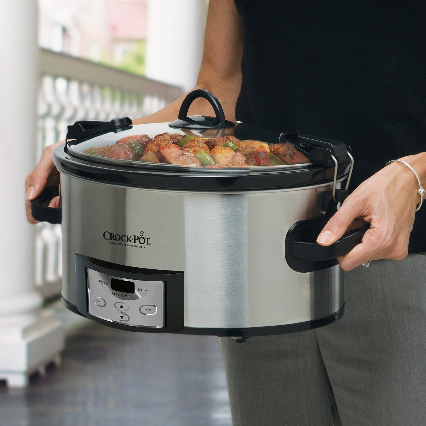 Crock-Pot 6 Quart Programmable Cook and Carry Oval Slow Cooker Only $34.30!