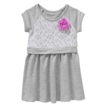 Healthtex Toddler Girl French Terry and Chiffon Dress Only $2.47 at Walmart!