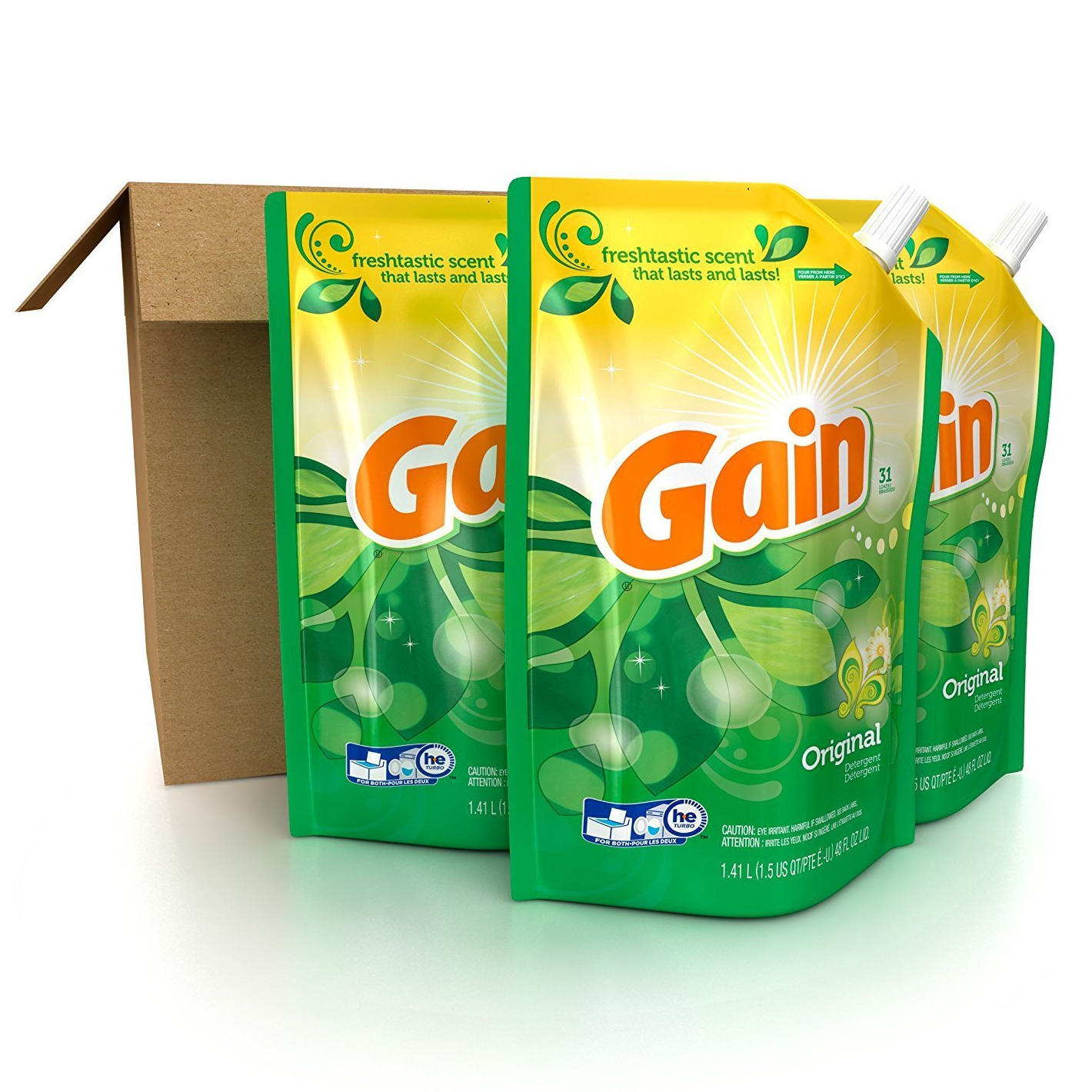 Amazon Prime Members: Gain Smart Pouch Liquid Detergent, 48 Fl Oz (3 Pack) Only $10.67! (Only $.11/Load!)