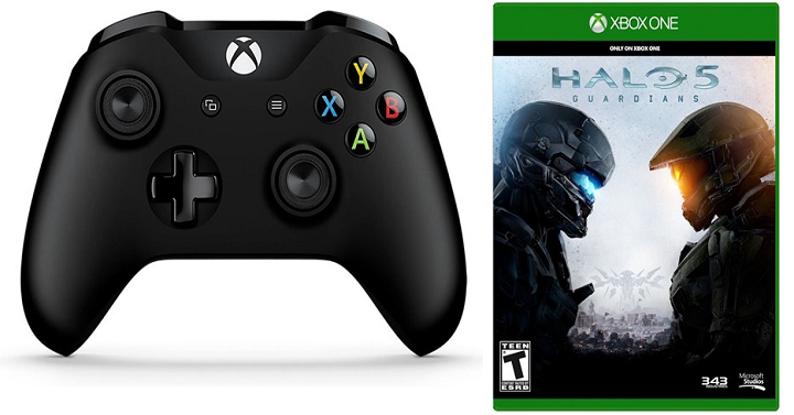 Microsoft Xbox One Wireless Controller & Halo 5: Guardians – $49.99! TODAY ONLY!