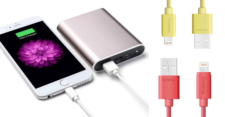 USB Cable Apple Certified Sync and Charging Cord Only $4.89!