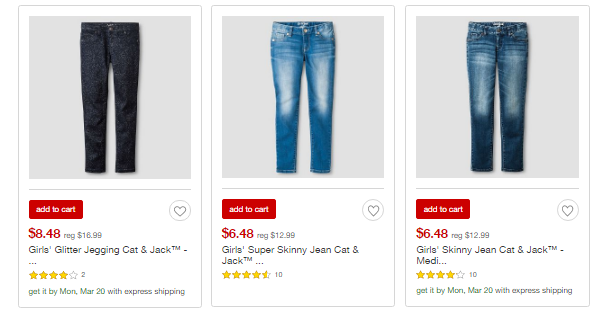 Target: Save An Extra 25% Off Kids Jeans & Jeggings! Price Start at $4.86!