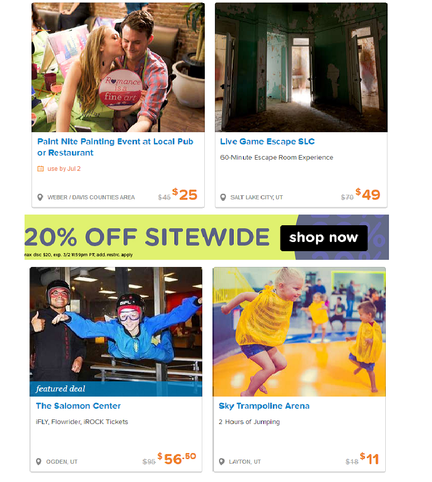 EXTRA 20% OFF Living Social Sitewide Today!! Great Staycation Ideas for SPRING BREAK!!