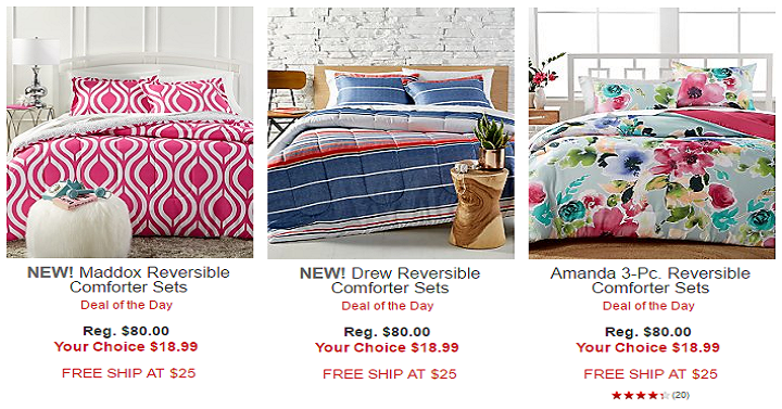 Macy’s 3 Piece Comforter Sets Only $18.99! Sizes From Twin to King!