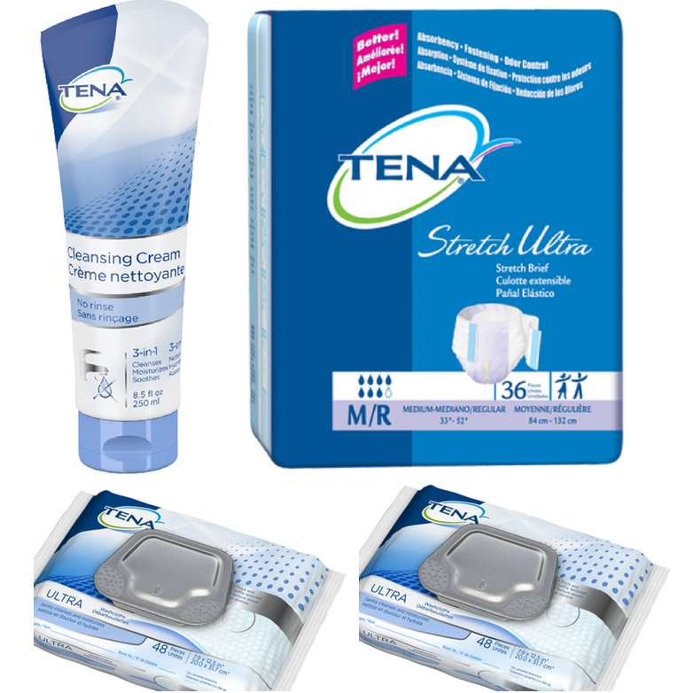 FREE Sample Kit of TENA Briefs, Wash & Wipes!
