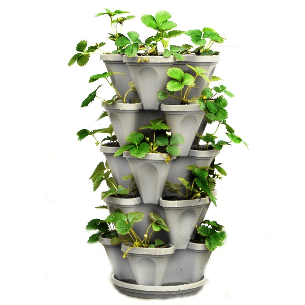 5 Tier Stackable Strawberry, Herb, Flower, and Vegetable Planter Only $29.97!
