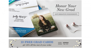 TinyPrints: 10 FREE Graduation Announcements Just Pay $4.95 For Shipped!
