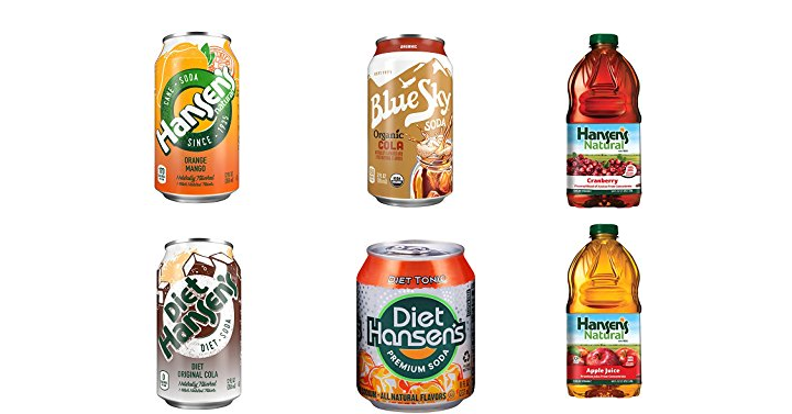 Save 30% off on Hansen’s Soda & Juice= $0.37 shipped per can!
