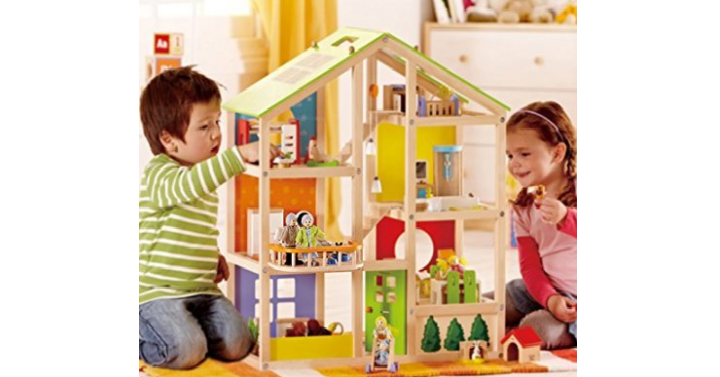 Kid’s Wooden Doll House Furnished with Accessories Only $67.67! (Reg. $108.53)