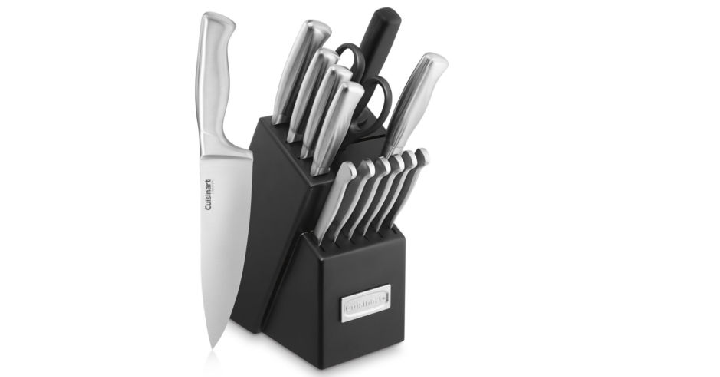 Cuisinart Stainless Steel 15-Piece Cutlery Knife Block Set Only $34.99 Shipped! (Reg. $130)