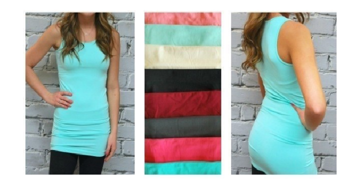 Extra Long Thick Strap Layering Tanks Only $8.99! (Reg. $19.99)