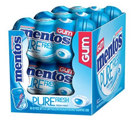Mentos Gum, Pure Fresh Mint, 50-Count (Pack of 6) – Only $9.71!