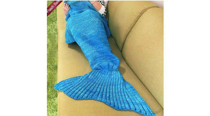 Knitted Mermaid Blanket Only $9.61 Shipped!