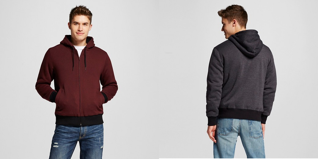 Mossimo Supply Men’s Sherpa Fleece Hooded Jacket Only $11.98!!