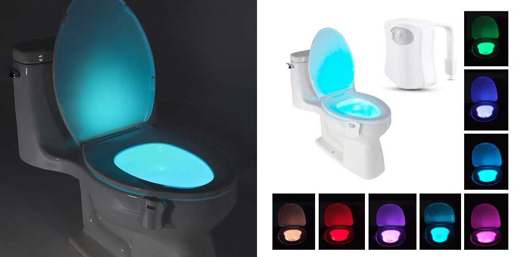 Motion Activated 8-color Toilet Light Only $5.99 Shipped!!