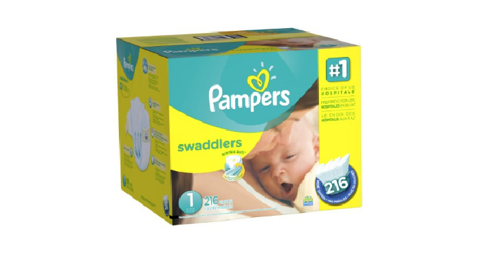 RUN! Pampers Swaddlers Diapers Size 1 (216 Count) Only $19.45 Shipped! Stock up Price!