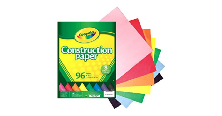 Crayola 96 Ct Construction Paper, Assorted Colors Only $2.41!