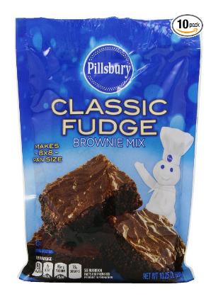 Pillsbury Chocolate Fudge Brownie Mix, 10.25 Ounce (Pack of 10) – Only $19.25!