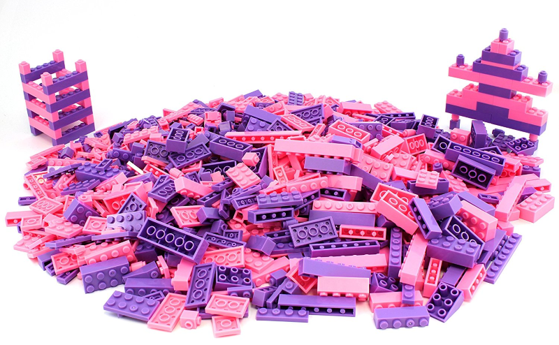 1,000 Piece Pink and Purple Building Bricks Only $17.50!