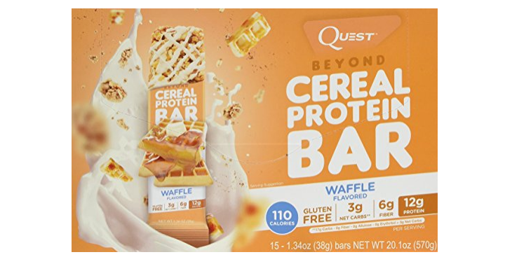 Quest Nutrition Beyond Cereal Protein Bar, Waffle (15 ct) Only $19.99!