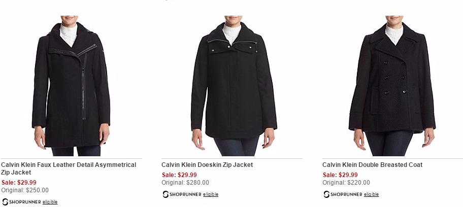 WOW!! Calvin Klein Coats From $20.99 + FREE Shipping!! (Reg $250.00)