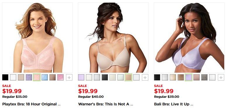 Kohl’s 30% off! Earn Kohl’s Cash! Stack Codes! Free shipping! Three name brand bras for $34.97! WOW!